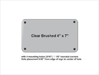 4" x 7" Clear Sign / set of 450