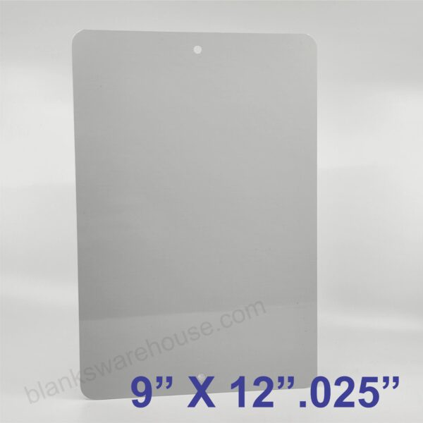 A parking sign plate shaped aluminum plate and a hole