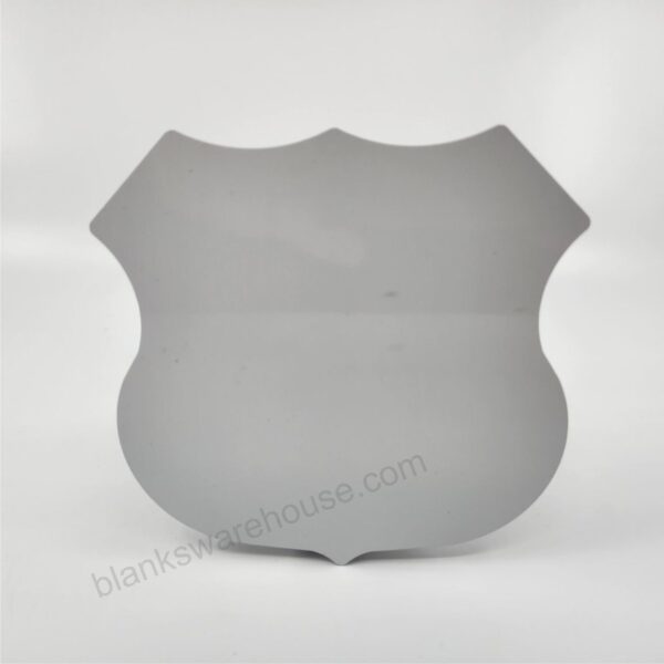A mini shield sign plate shaped aluminum plate