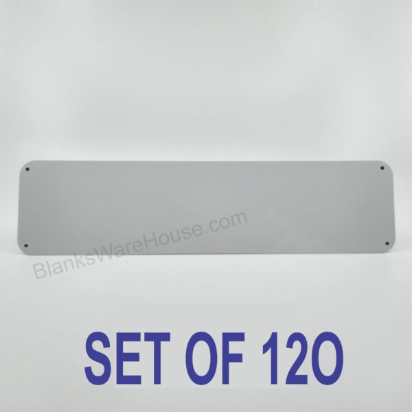 A mini street sign plate shaped aluminum plate set of 120