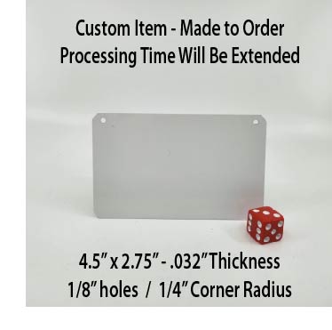 Mini License Plate (CUSTOM) 4.5" x 2.75" - 100 Pieces